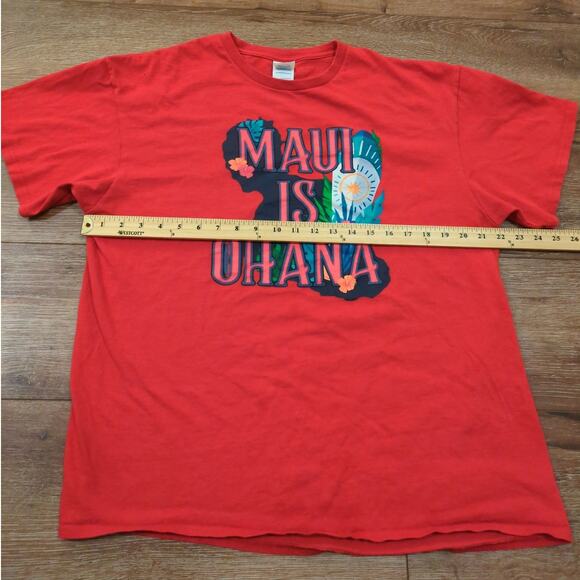 VTG Maui is Ohana Adult XL Shirt Hawaii Hawaiian Surf Tropical Flower Surfer - Picture 5 of 6